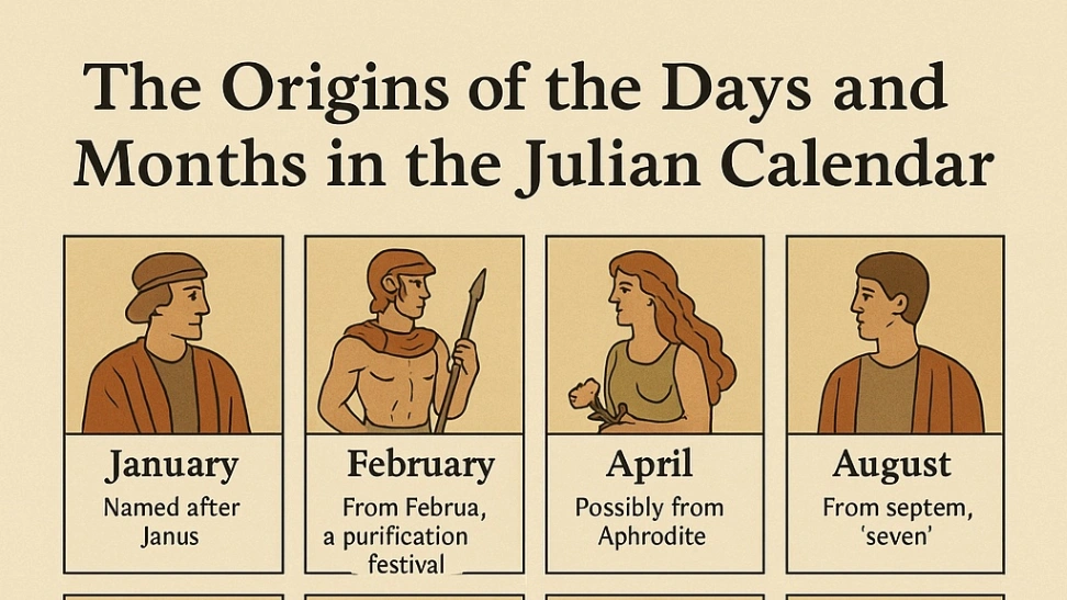 The Origins of the Days and Months in the Julian Calendar